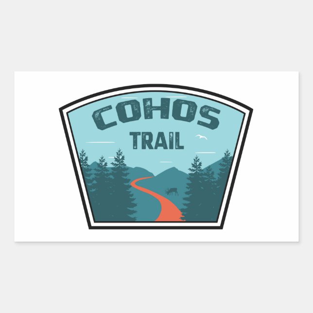 Adesivo Retangular Cohos Trail New Hampshire (Frente)