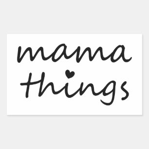 Adesivo Retangular Coisas de Mamãe Primeiro Dia das Mães Nova Mamãe