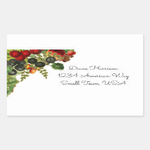 Adesivo Retangular Colas de Fruta de queda