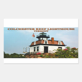 Adesivo Retangular Colchester Reef Lighthouse, Vermont Stickers