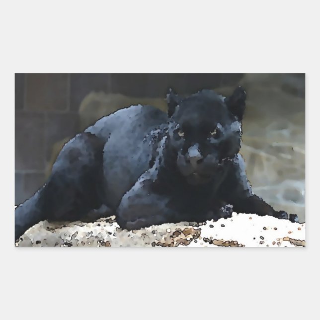 Adesivo Retangular Colchetes aguares pretos (Frente)