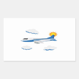 Adesivo Retangular Coleção de Festas de Aviões!