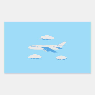 Adesivo Retangular Coleção de Festas de Aviões!