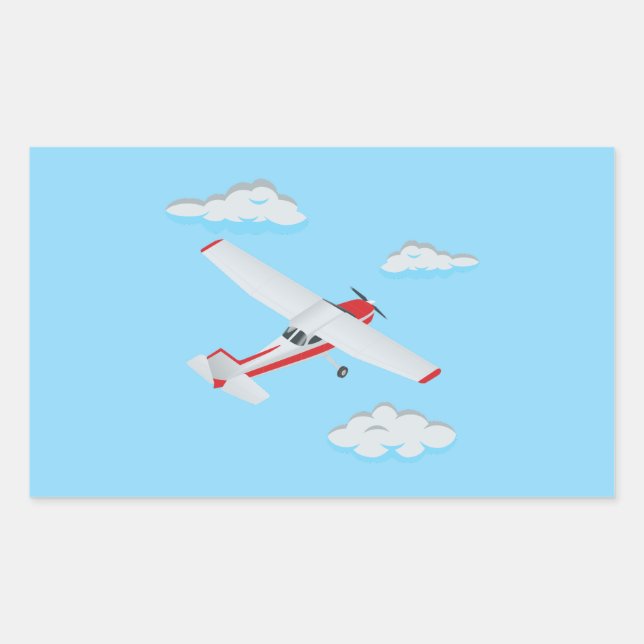 Adesivo Retangular Coleção de Festas de Aviões! (Frente)