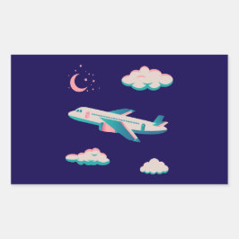 Adesivo Retangular Coleção de Festas de Aviões!