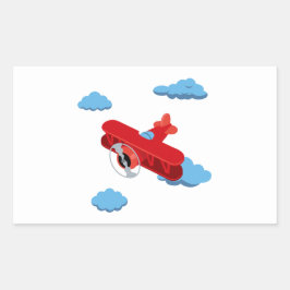 Adesivo Retangular Coleção de Festas de Aviões!