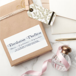 Adesivo Retangular Coleção de Lace Branco Elegante Minimalista