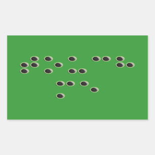 Adesivo Retangular Coletor Retângulo Touch Me (Braille)