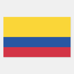 Adesivo Retangular Colômbia/bandeira colombiana