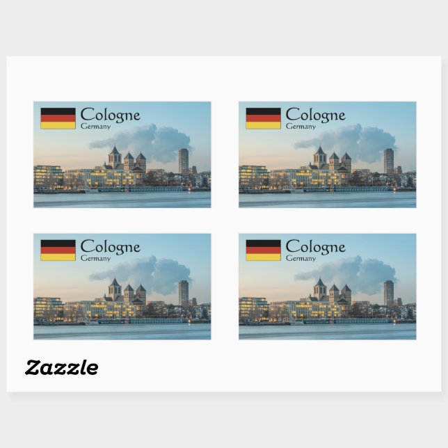 Adesivo Retangular Colônia Alemanha (Folha)