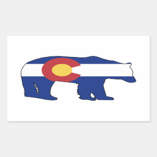 Adesivo Retangular Colorado Bear Flag