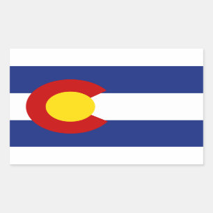 Adesivo Retangular Colorado Flag