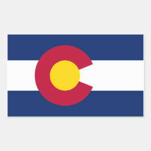 Adesivo Retangular Colorado Flag