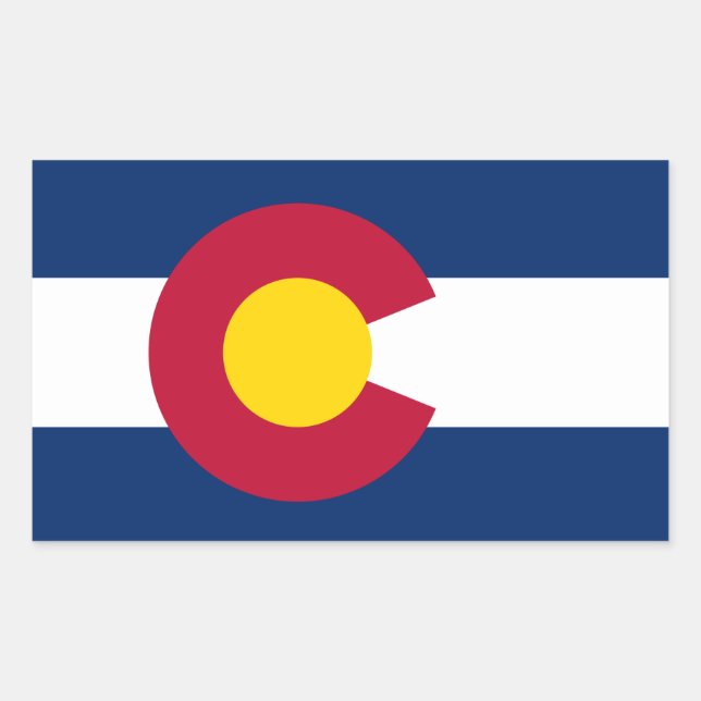 Adesivo Retangular Colorado* Flag Sticker (Frente)