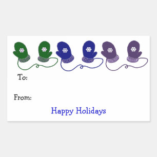 Adesivo Retangular Colorida Mittens