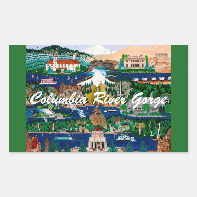 Adesivo Retangular Columbia River Gorge Sticker (Frente)