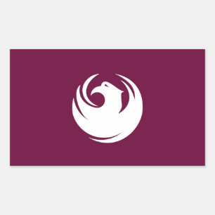 Adesivo retangular com a bandeira da cidade de Pho