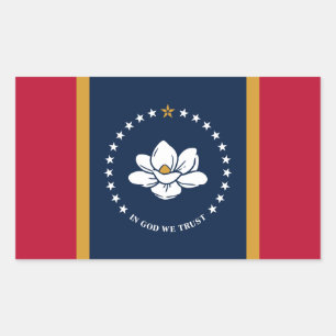 Adesivo retangular com a bandeira do estado do Mis