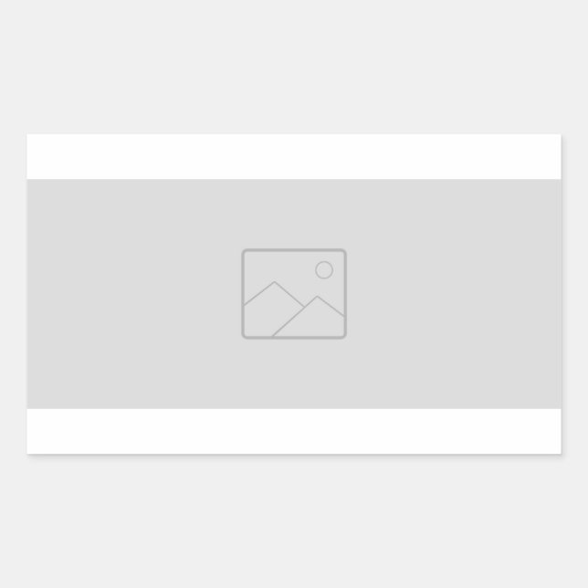 Adesivo retangular com a sua imagem (Frente)