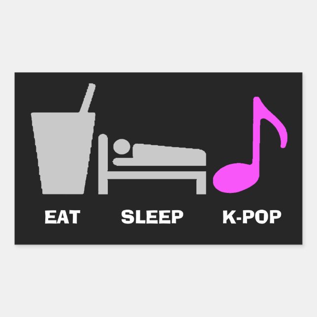 Adesivo Retangular Coma o Kpop Sticker (Frente)