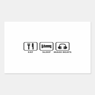 Adesivo Retangular Coma o sono fazem batidas