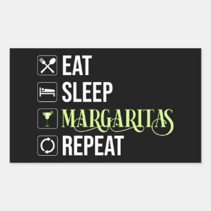 Adesivo Retangular Coma o sono Margaritas Repetir