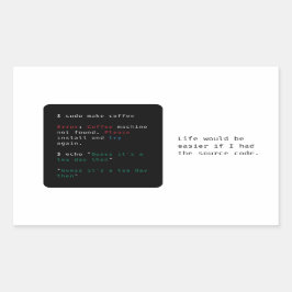 Adesivo Retangular Comando Geeky Computer