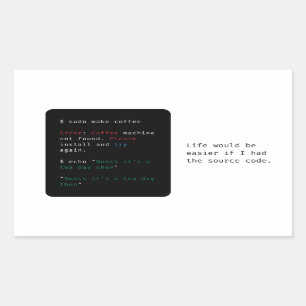 Adesivo Retangular Comando Geeky Computer