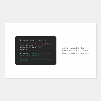 Adesivo Retangular Comando Geeky Computer