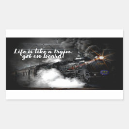 Adesivo Retangular Comboio a vapor