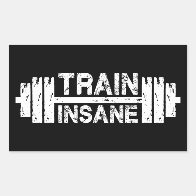 Adesivo Retangular Comboio Insano - Barbell, Gym, Workout Inspiration (Frente)
