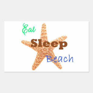 Adesivo Retangular Come Sleep Beach - Retângulo Sticker