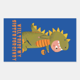 Adesivo Retangular COMÉRCIO MINHA IRMÃ POR Dia de as Bruxas engraçado