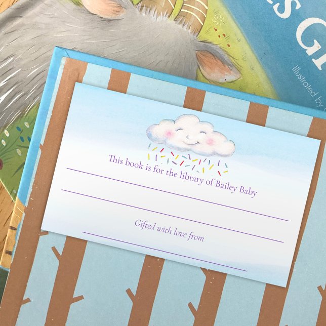 Adesivo Retangular Competição de aspersão de água de bebês de nuvem (Criador carregado)