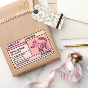 Adesivo Retangular COMPRO PET - Cartão de Nota Simples PETG ROOMING