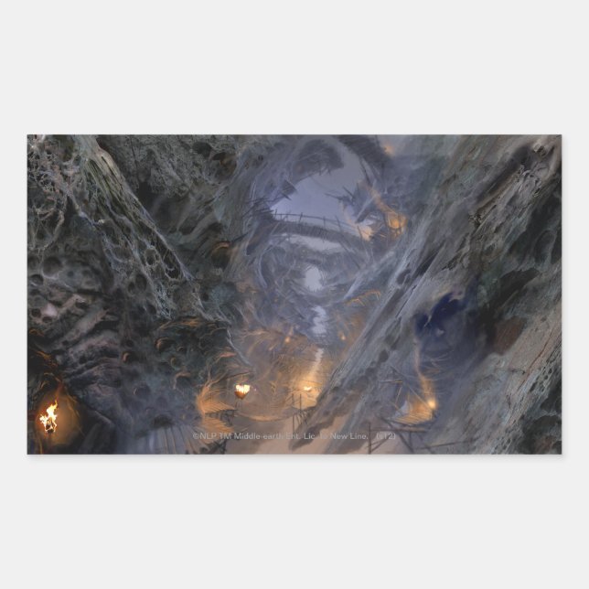 Adesivo Retangular Conceito de Cidade de Goblin - Pontes (Frente)