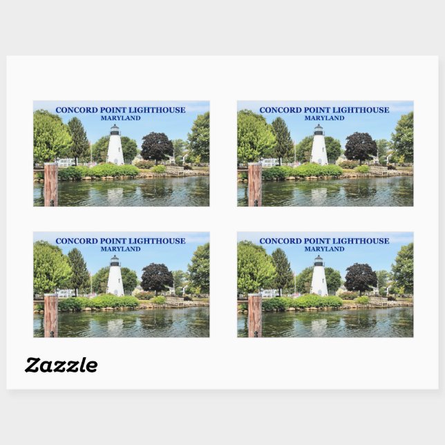 Adesivo Retangular Concord Point Lighthouse, Maryland Stickers (Folha)
