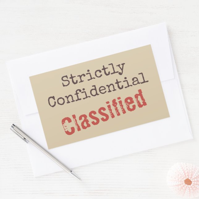 Adesivo Retangular Confidential Stickers (Envelope)