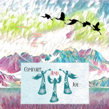 Conforto E Alegria Bênção De Natal Angels Rezando