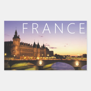Adesivo Retangular Congresso no Rio Sena   Paris, França