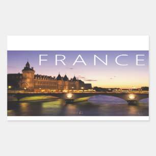 Adesivo Retangular Congresso no Rio Sena   Paris, França