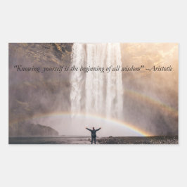 Adesivo Retangular Conhecendo-se - Retângulo Sticker