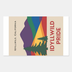 Adesivo Retangular Conjunto de Autocolantes do Pride Idyllwilde