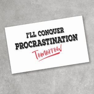 Adesivo Retangular Conquistarei a procrastinação amanhã