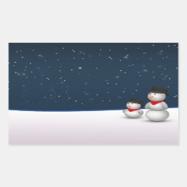 Adesivo Retangular Constelação Cute Snowmen