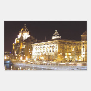 Adesivo Retangular Construção do fígado & canal, Liverpool Reino
