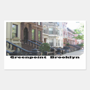 Adesivo Retangular Construções do Brownstone de Greenpoint Brookyly
