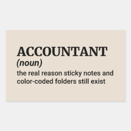 Adesivo Retangular Contador - Definição Engraçada