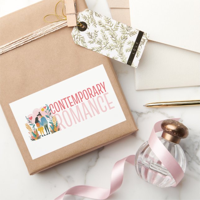 Adesivo Retangular Contemporary Romance Genre Lovers (Presentear)