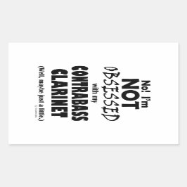 Adesivo Retangular Contrabass Clarinet Obcecado